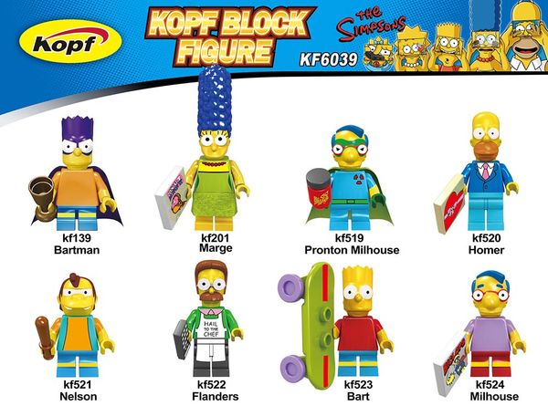 

block toys the simpsons series building block man homer margesimpson bart cartoon blocks 2021 sell educational toys gift of the child