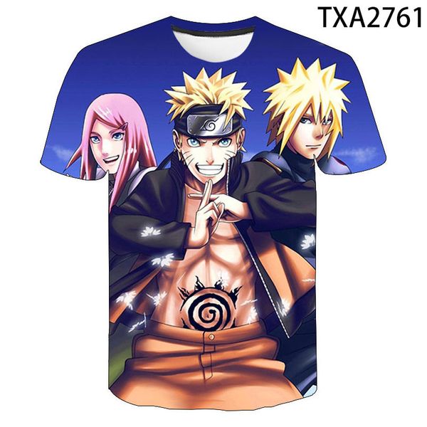 

naruto 3d summer anime printed boy girl cool 3d print shirts anime graphic plus size men clothing