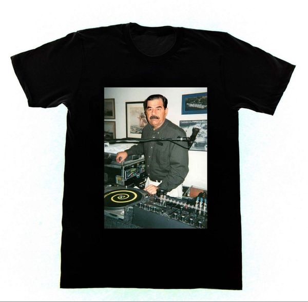 

dj saddam hussein t shirt technics 1200 iraq house edm hip hop new brand custom special print p t shirts sport hooded sweatshirt hoodie