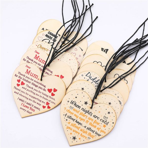 

creative diy wood crafts wooden heart shapes hanging tags embellishments wedding event party home decoration supplies 62527-1