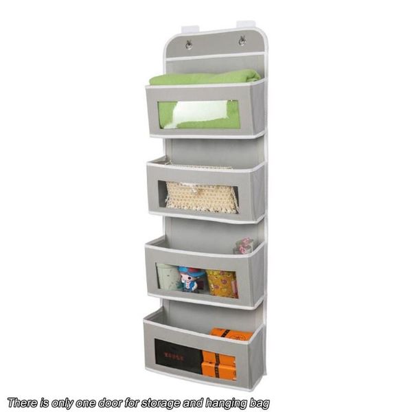 

over the door organizer baby nursery dorm clear window bathroom hooks wall hanging space saving non-woven with 4 pockets closet
