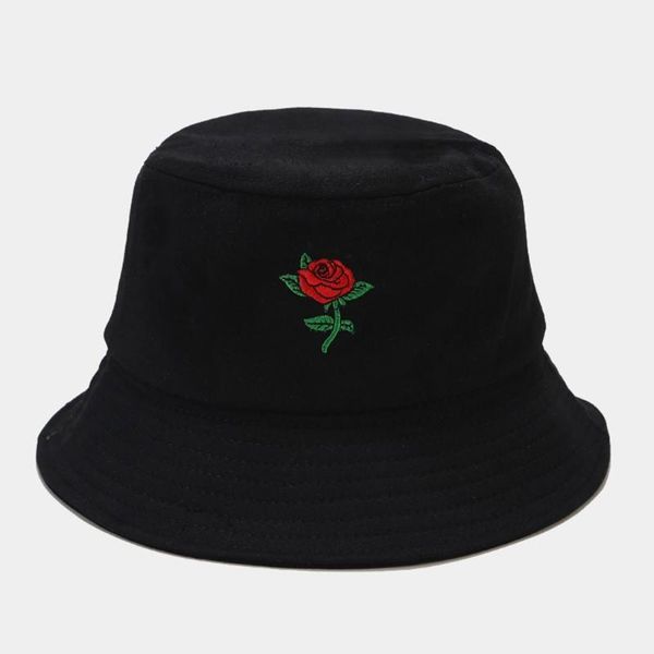 

women men cap rose print fisherman hat sunscreen outdoors flower cap anti-uv elegant female fisherman's hat #j0.5p1, Blue;gray