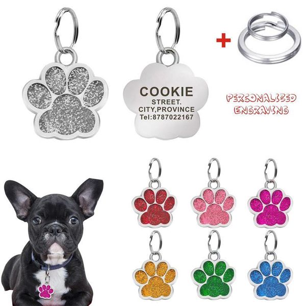 

pet cat and dog paw necklace ladies gold silver enamel animal paw footprint necklace and pendant jewelry gift for dog owner