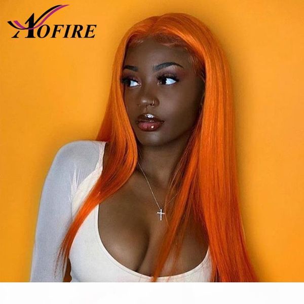 

180% orange lace front wig transparent lace wigs for women straight front wig human hair wigs for black women, Black;brown