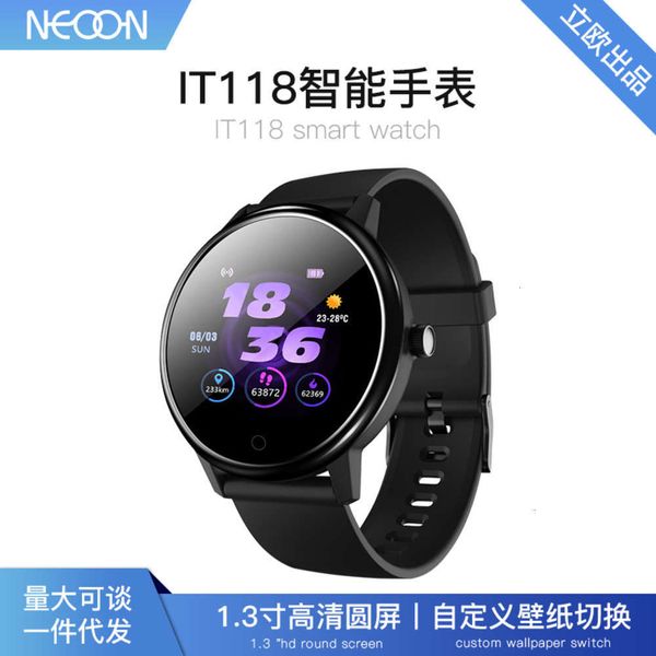 

new it118 smart bracelet custom wallpaper heart rate sleep monitoring waterproof sports watch g