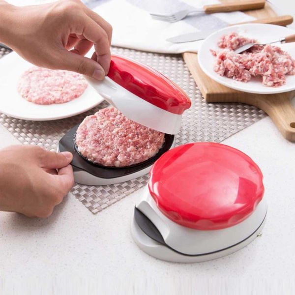 

hamburger meat press tools plastic round manual cutlets press mold perfectly shaped burger cutlet maker detachable kitchen tools wmtjmq