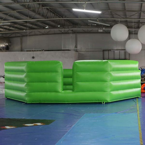 

pvc 15ft inflatable gaga ball pit green gagaball court with electric air blower for outdoor indoor family school activity games play fun