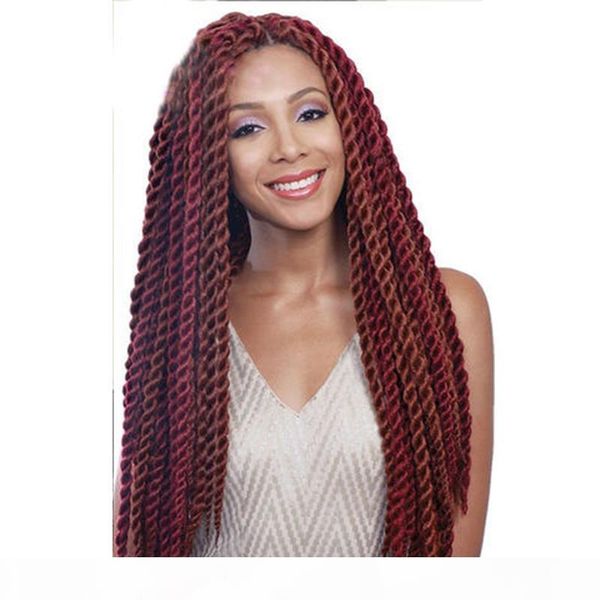 

synthetic crochet hair braids 12 or 30 strands pack ombre two tone 18 inch 22 inch heat resistant kanelalon fiber twist, Black
