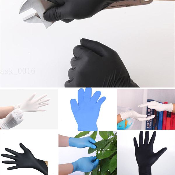 

set disposable gloves household cleaning 100pcs nitrile washing static glove m l xl examinak8j laj0