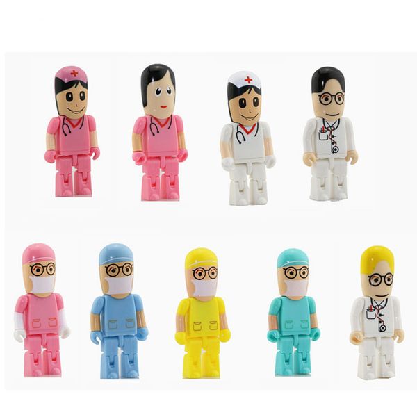 

doctor nurse models usb 2.0 flash memory stick pen drive 4g 8g 16gb dentist usb flash drives cle u disk memory storage