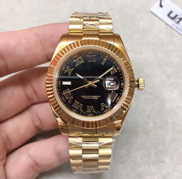 

u1 men's 2 style watches 41mm stainless steel watch men's date 2813 mechanical automatic just president designer men's watch, Slivery;brown