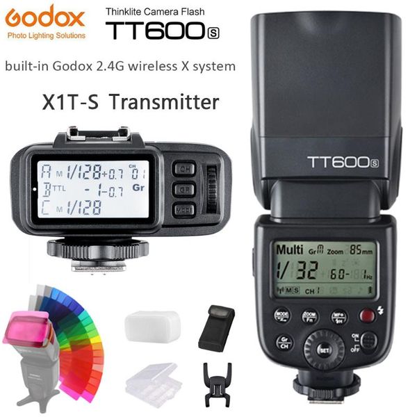 

godox600s 2.4g hss wireless flash speedlite + x1t-s transmitter +gift kit for a7 a7r a77ii a7rii a58 a99 camera