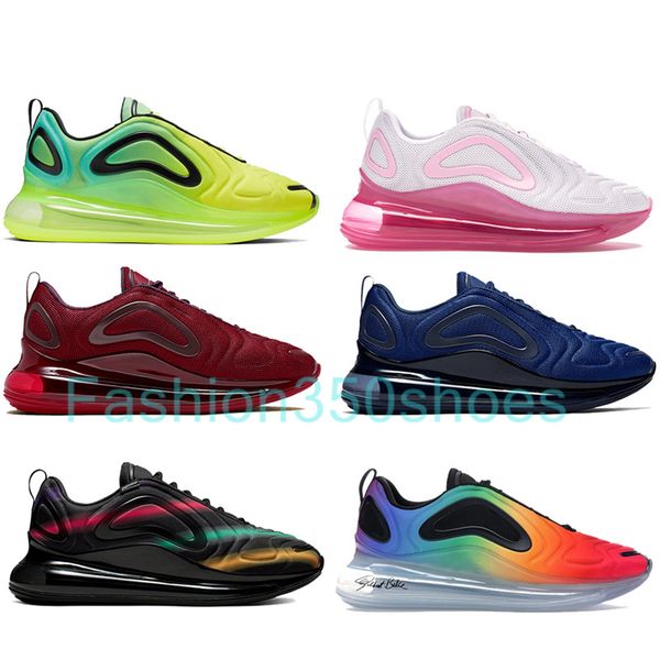 

2021 volt black 720og mens womens running shoes black neon streaks trainers midnight navy white pink rise laser fuchsia sneakers