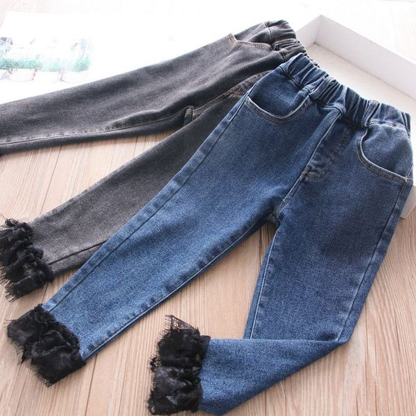 

baby girls' black lace pants for autumn and winter, Blue