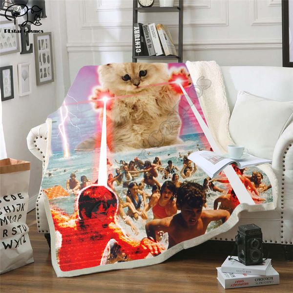

the kitten no one loved fleece blanket plush 3d printed for adults sofa sherpa fleece bedspread wrap throw blanket style-1