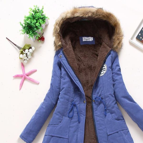 

2021 women winter thicken warm coat female autumn hooded cotton plus size basic jacket outerwear slim long ladies chaqueta, Black;brown