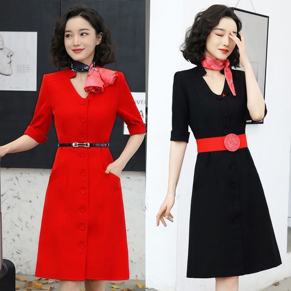 

новый воздух ктв красота и beautyhostess равномерное профессиональное платье женщин втулки ювелирных изделий отель ктв салон красоты стойка, Black;gray