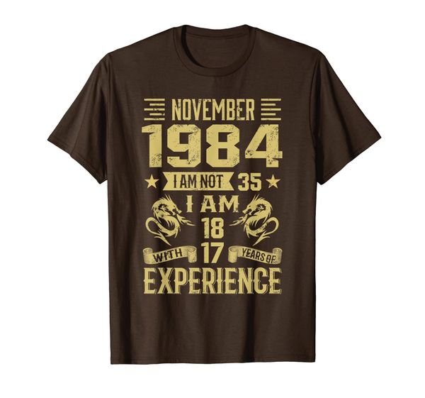 

november 1984 i am not 35 i am 18 with 17 years of exp, White;black