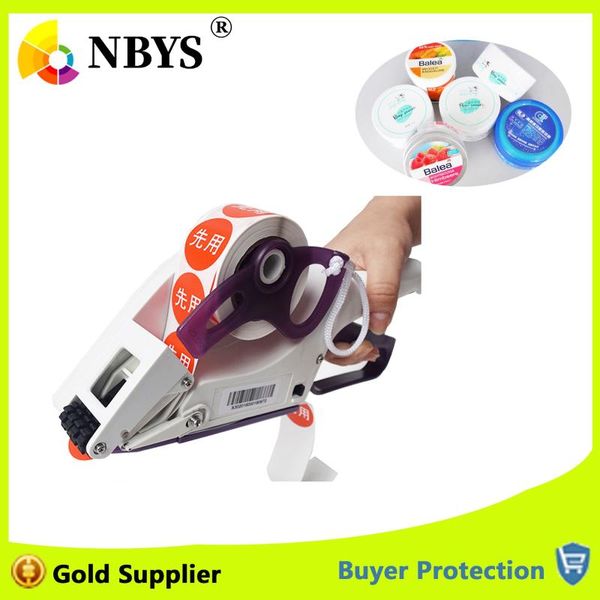 

vacuum food sealing machine manual labeling labeler hand hold cap bottle cover adhesive sticker price tag labeller flat bar code label
