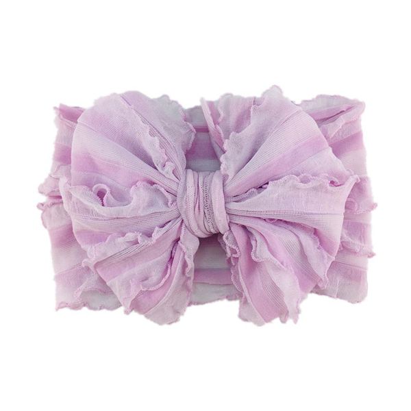 

2022 new big lace bow knot headband boutique elastic headwraps for baby girls wide soft flower silk hair bands turban headbands, Slivery;white