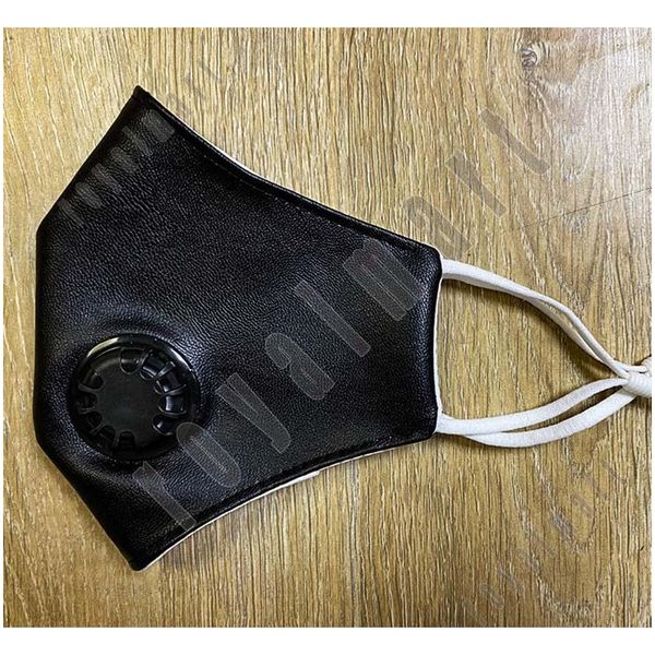 

leather mask with double breathing valve mask soft pu dustproof windproof cycling mask with bbyuma lg2010