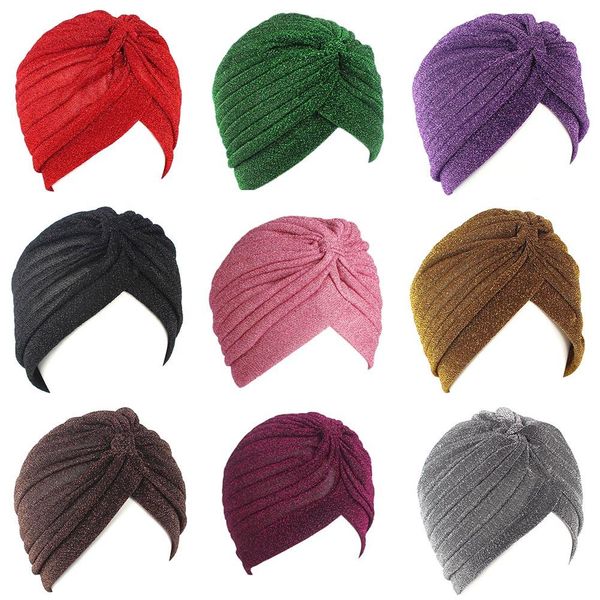 

bright headband silk turban for women muslim india hat women stretch soft hajiabs knot twist head warp bandanas hair accessories q sqckxz