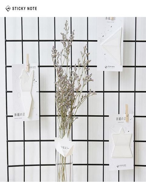 

4 pcs folding art memo pads and sticky notes paper crane envelope post scrapbooking stickers office school supplies fm747 bbyarr