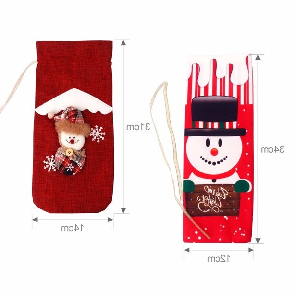 

merry christmas decorations for home santa claus wine bottle cover snowman stocking gift holder xmas navidad decor new year 2021