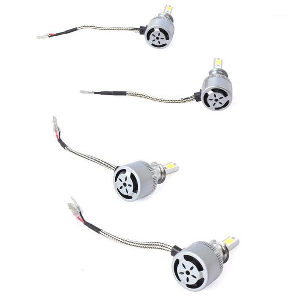 

4pcs new c6 led car headlight kit cob 36w 7600lm white light bulbs h1 & h31