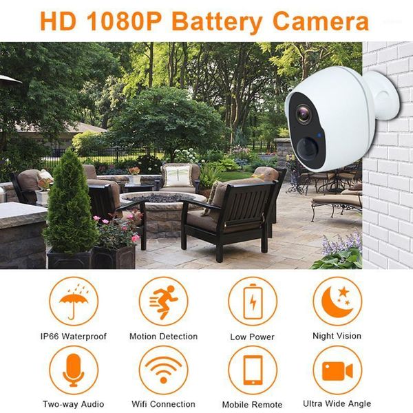 

new intelligent wifi camera wire outdoor security camera rechargeable battery wireless ip cam 1080p wifi ip pir1