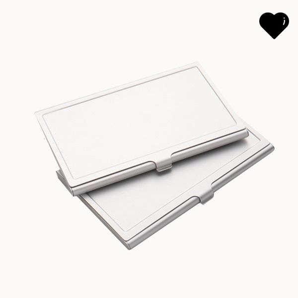 

stainless steel name cards box sublimation blanks diy rectangle concave card case printable distinctive cardcases party gifts 4 4mo n2