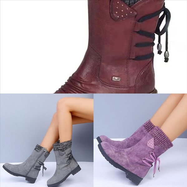

atd designerboots cowhide shoes woman women classic leather high heeled tie high luxury boot winter boots fashion ladies short boots black