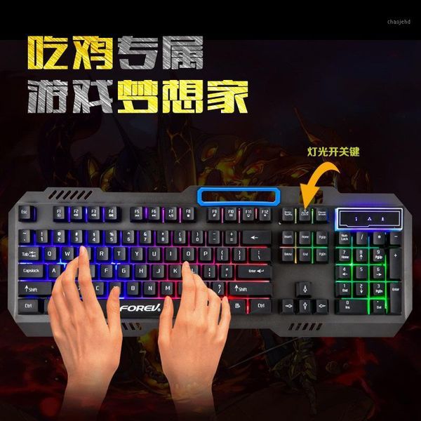 

machinery handfeel computer keyboard internet cafes game office illuminant keyboard usb wired1
