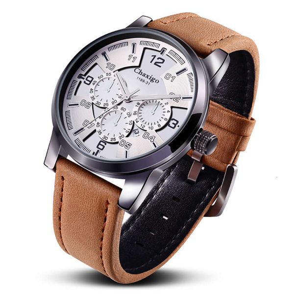 

students leisure fashion men's watch korean sports business quartz watch, Slivery;brown