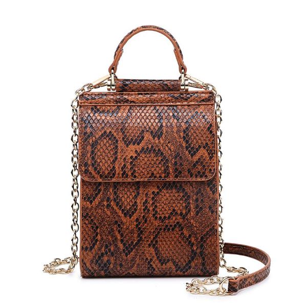 

snake pattern mobile phone bag shoulder messenger bag fashion mini wallet fashionable purses women's messenger