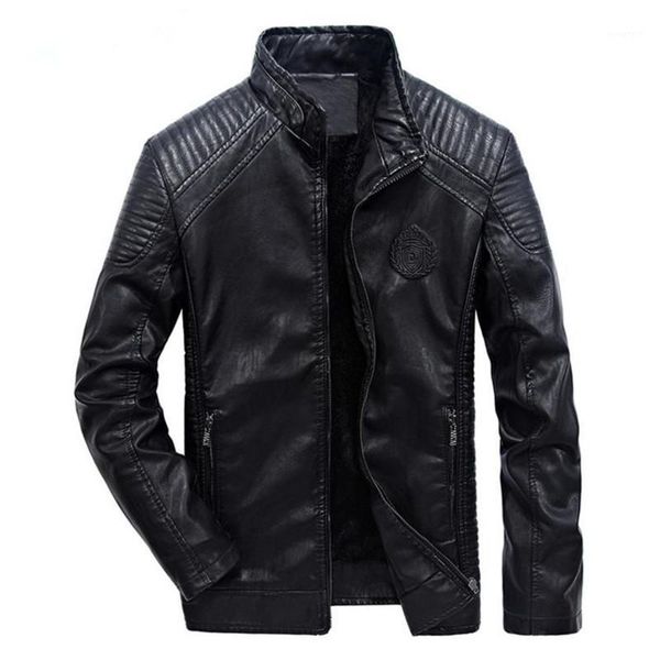 

men's winter warm jacket velvet windbreaker hip hop coats bomber motorcycle leather jackets leisure pilot overcoat plus 5xl 6xl1, Black