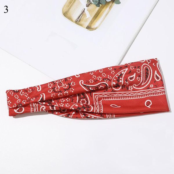 

summer orchid cashew flower twist women headband elastic hairband sport yoga turban wide headwrap bandage sweat hair accessories q sqczzz