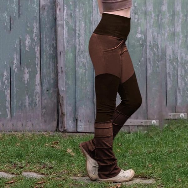 

women sport fitness pants patchwork casual warm long pant female elegant high waist slim trousers loose running bottoms 5s, Black