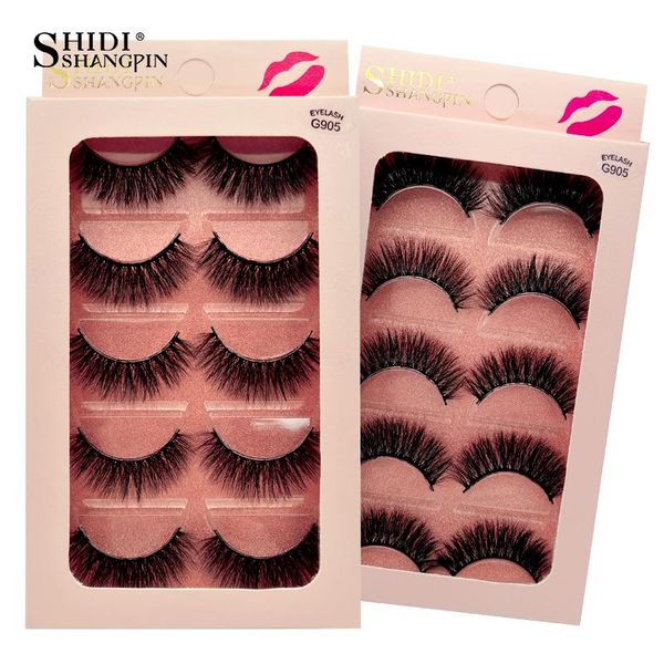 

shidishangpin 5 пар ресницы норка ресницы ручной работы природный ресницы популярные драматическое ресницы для макияжа фо cils qylmjg