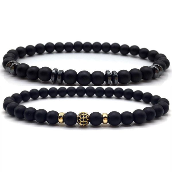 

2pcs/set 2020 men fashion bracelet charm luxury bracelet stone beads handmade jewelry gift pulseira masculina, Golden;silver