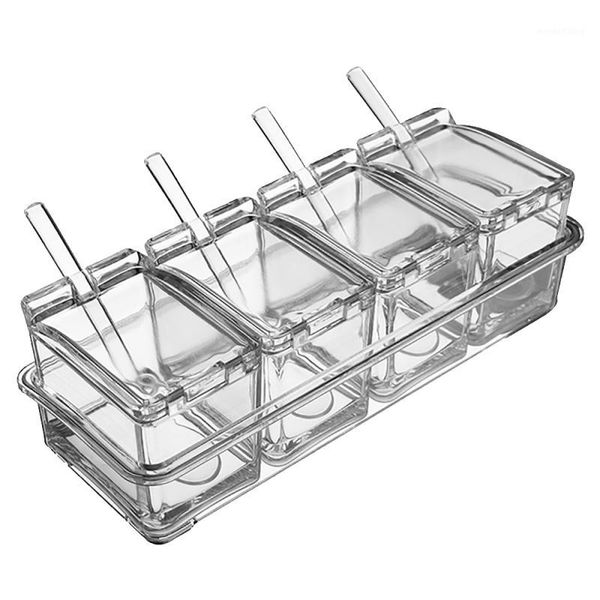 

seasoning box organizer storage box kitchen accessories spices seasoning jar transparent sugar salt bottle kitchen accessories1