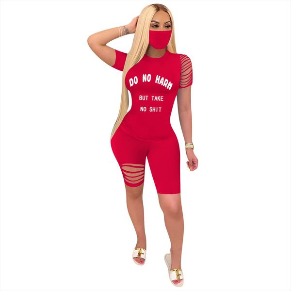 

cm.yaya sport women do no harm two piece set hollow out tee knee length jogger pants suit tracksuit matching set outfit, Gray