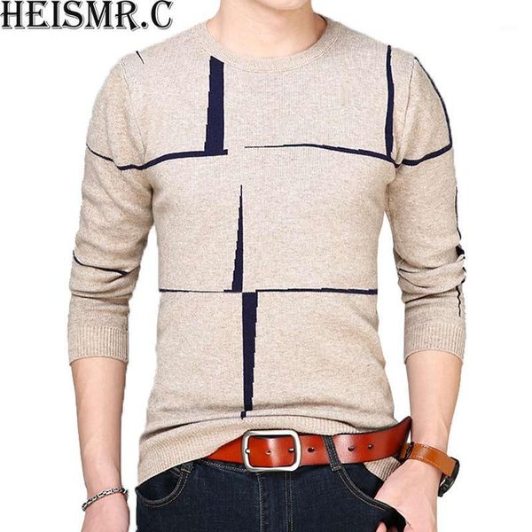 

heismr.c 2020 new winter men's sweater mens round neck casual wool sweatercoat men's slim fit brand knittedwear pullovers h8k1421, White;black