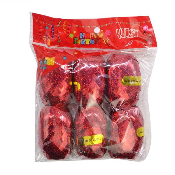 

6шт 5 мм * 10м воздушный шар фольга шар шар лазерный белый розовый золотой ленты свадебный день рождения украшения воздушный шар обертывание