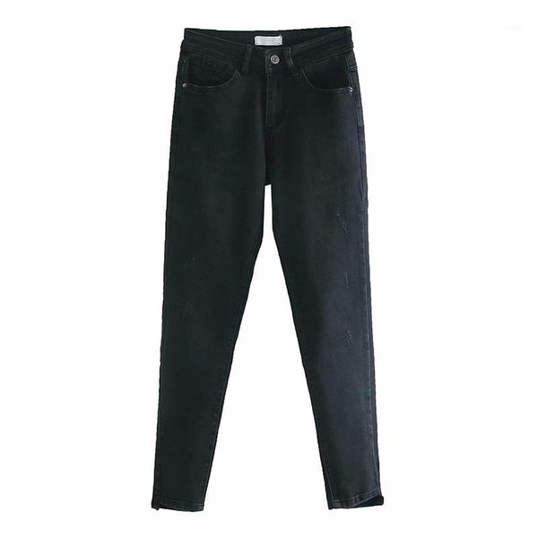 

hadara casual slim pencil jeans women fashion black pockets denim pants women elegant skinny ankle length jeans female ladies1, Blue