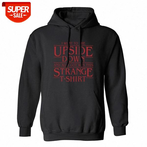 

stranger things hoodie i went to the upside down and all i got waas this print streetwear hoodie s-3xl #wb3d, Black