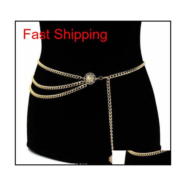 

new arrival women fashion belt hip high waist silver/gold narrow metal chain chunky fringes belt f qylhnv bde_home