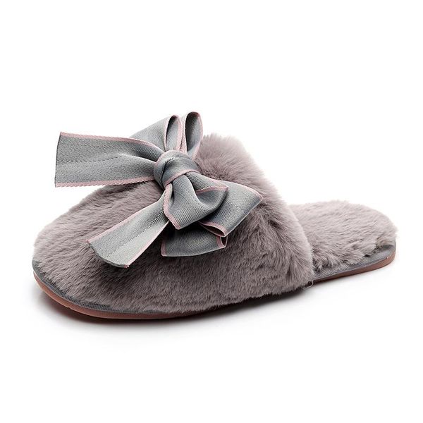 

slippers handmade women creepers flats loafers shoes flip flops cozy fluffy fur ladies, Black