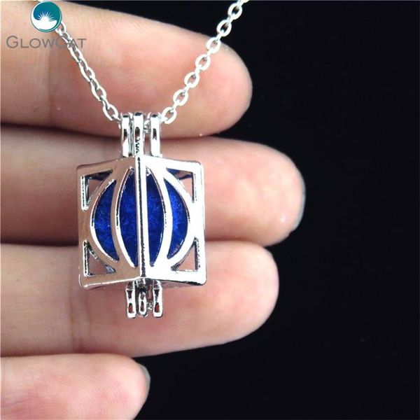 

k294 silver устрицы клетка locket 2м площади круг из нержавеющей стали ожерелье аромат эфирное масло диффузор locket jllotd home003, Black