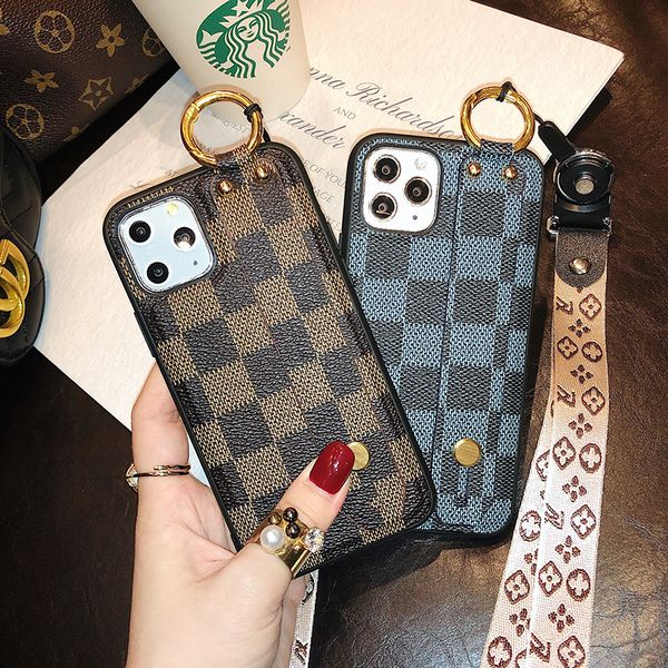 

fashion iphone cases with desinger flower print for new iphone12 12pro 12promax 12mini iphone6/6s to iphone 11promax with lanyards 4 styles